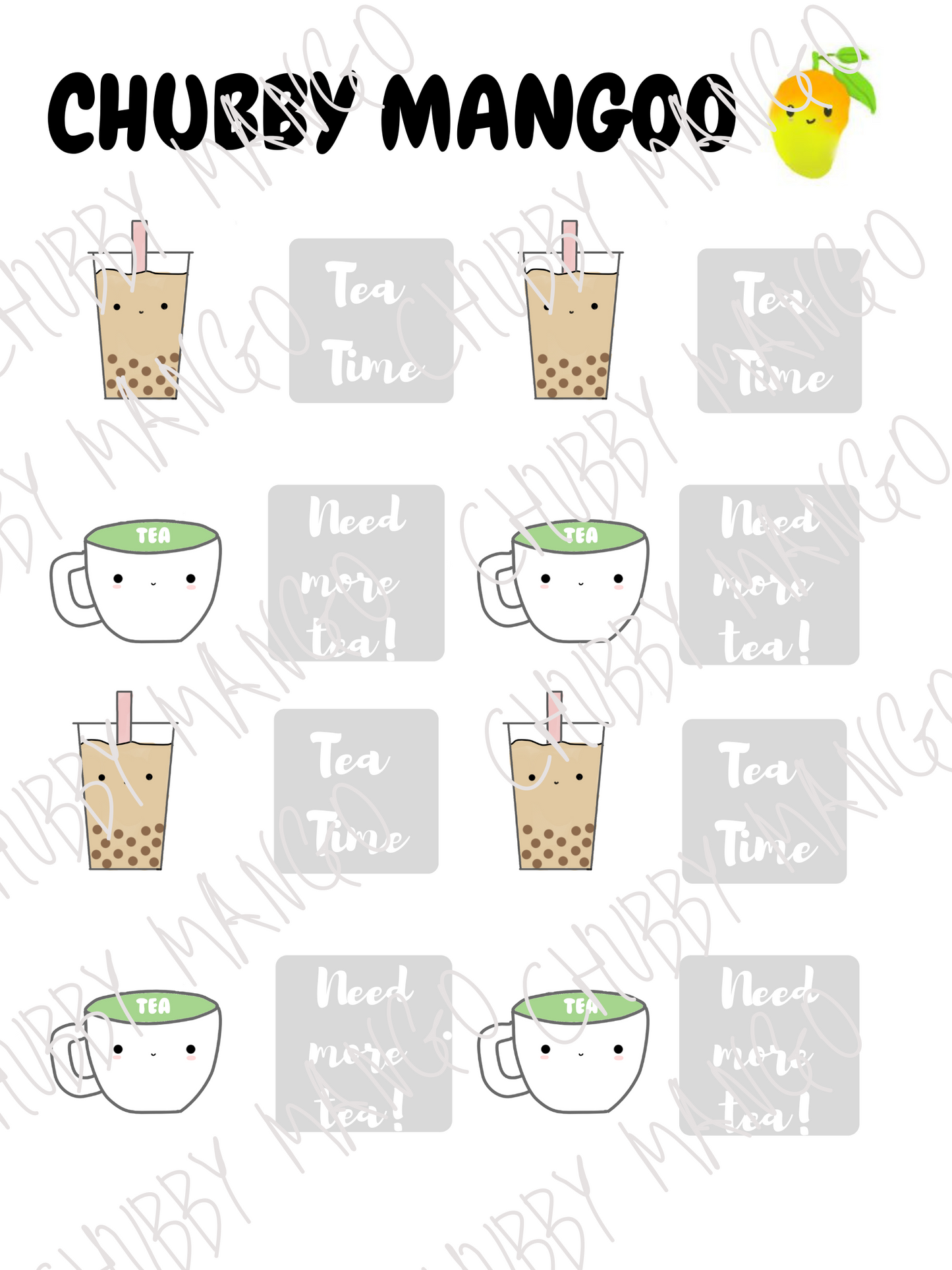 Tea Time Stickers
